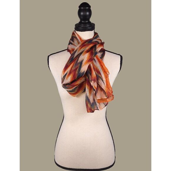 Fall Colors Scarf Extra Long at 33" x 71" - Picture 2 of 5